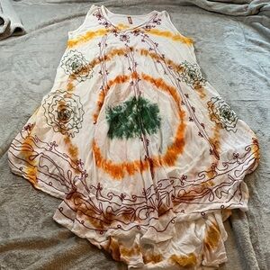 NWOT Red Sky Tie-Dye Dress